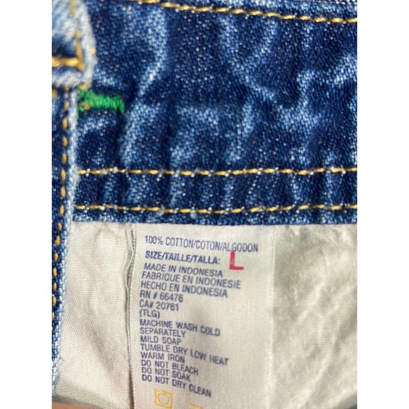 Tommy Hilfiger Bib Overalls Vintage Mens Large Blue Carpenter Workwear 90s Y2K - Picture 13 of 13